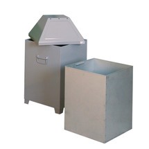 Abfallbehälter AB 100, Stahlblech, hellsilber
