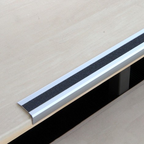 Antirutsch-Treppenkantenprofil, Universal, schwarz, Aluminium