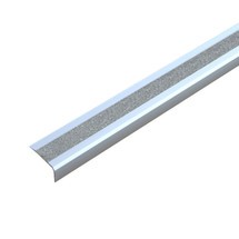 Antypoślizgowy profil schodowy, GlitterGrip, srebrny, aluminium