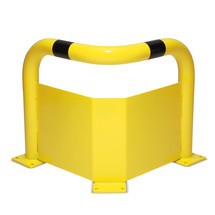 Arco de proteção de cantos com protetor contra encaixe, para utilização no interior