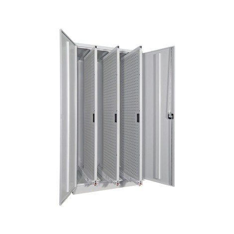 Armoire à tiroir vertical PAVOY avec panneaux perforés, 3 tiroirs, HxlxP 1 950 x 1 000 x 600 mm