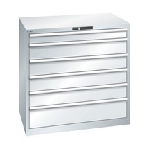 Armoire à tiroirs LISTA, tiroirs 1x100+ 4x150+ 1x200 mm, capacité de charge chaque 200 kg