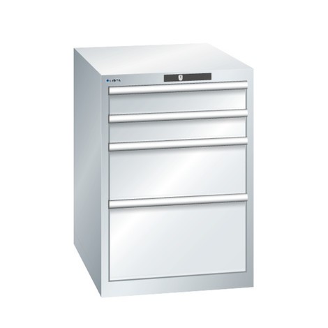 Armoire à tiroirs LISTA, tiroirs 2x100 + 1x200 + 1x300, capacité de charge 75 kg par tiroir