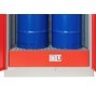 Armoire de sécurité Steinbock® pour conteneurs d’huile, avec étagères grillagées réglables en hauteur, verrouillable, 1 cuve de rétention