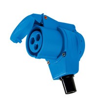 as-Schwabe CEE-Winkelkupplung 230V/16A, blau