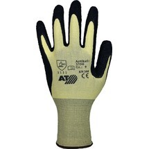ASATEX Handschuhe, gelb/schwarz, EN 388 PSA-Kategorie II, Nylon mit Naturlatex