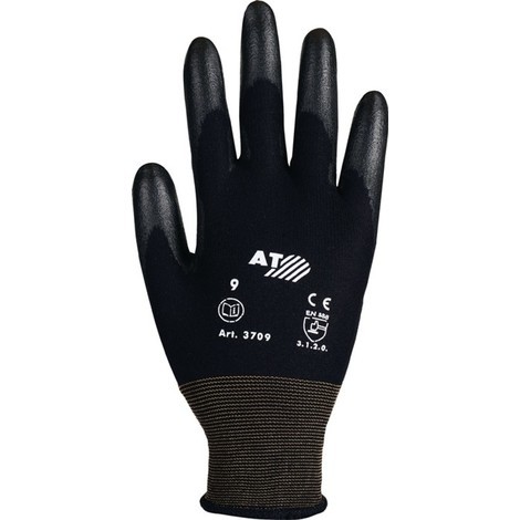 ASATEX Handschuhe, schwarz, Polyamid m. Soft-Polyurethan