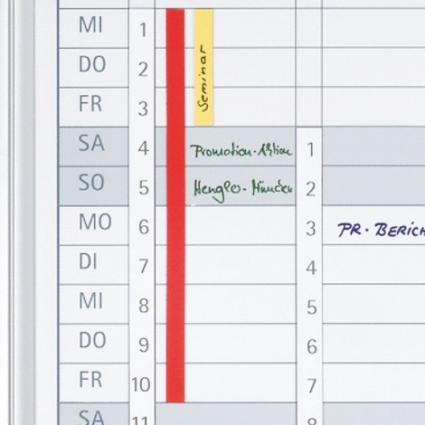 Bandeau de dates pour le calendrier annuel FRANKEN JetKalender