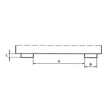 Bauer® Benne basculante, hauteur de construction basse, galvanisée