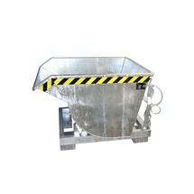 Bauer® contenedor de volcado con mecanismo rodante Premium, forma constructiva profundo, galvanizado, sin tapa