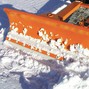 Bauer® Lame chasse-neige pour chariot élévateur avec racle en polyuréthane