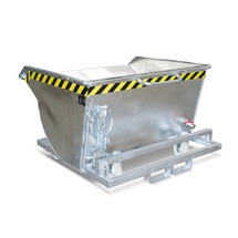 Bauer® vyklápěcí kontejner třísek, nízká konstrukční výška, se vstupními kapsami, pozinkovaná