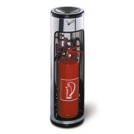 Bezpečnostní stojací popelník s parkovacím místem pro hasicí přístroj