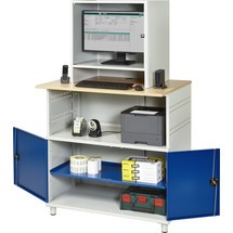 Biurko komputerowe RAU z obudową monitora