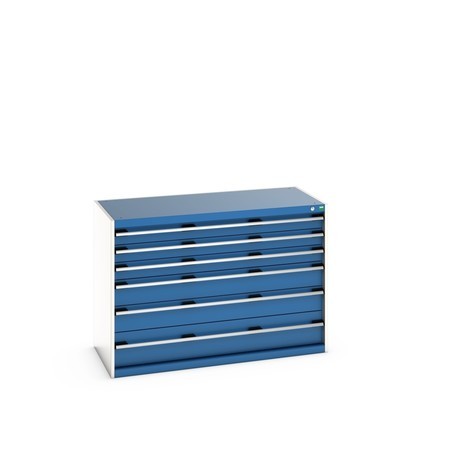 bott cubio drawer cabinet, drawers 3x100 + 2x150 x 1x200 mm