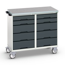 bott verso assembly trolley with 10 drawers and linoleum top