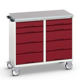 bott verso assembly trolley with 10 drawers and linoleum top