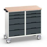 bott verso assembly trolley with 10 drawers and multiplex top