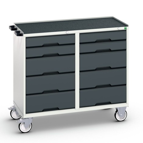 bott verso assembly trolley with 10 drawers and raised edge