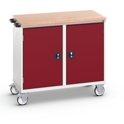 bott verso assembly trolley with 2 doors, shelves and multiplex top