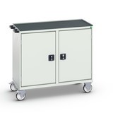 bott verso assembly trolley with 2 doors, shelves and raised edge