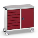 bott verso assembly trolley with 7 drawers, door and linoleum top