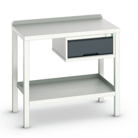 bott verso attachment table with 1 drawer and steel top