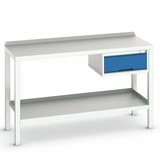 bott verso attachment table with 1 drawer and steel top