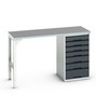 bott verso base cabinet (linoleum board) with 7 drawers (width: 525 mm)