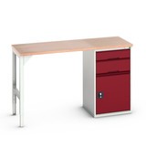 bott verso base cabinet (multiplex) with 2 drawers, 1 door (width: 525 mm)