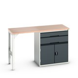 bott verso base cabinet (multiplex) with 2 drawers, 1 door (width: 800mm)