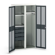 bott verso clothes locker with ventilation, with 3 shelves and 4 drawers