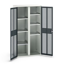 bott verso clothes locker with ventilation, with 6 shelves and partition