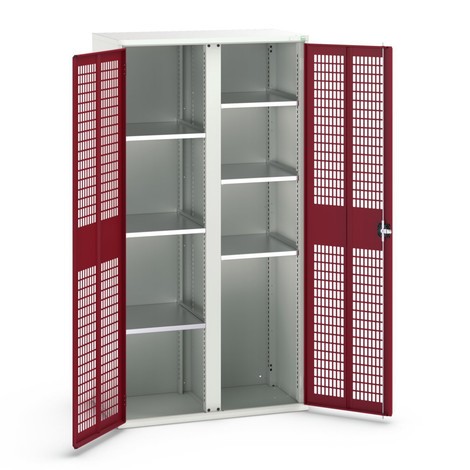 bott verso clothes locker with ventilation, with 6 shelves and partition