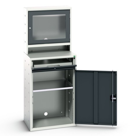 bott verso computer cabinet with screen compartment, wall cabinet, 1 shelf, 1 tray