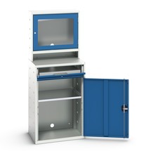 bott verso computer cabinet with screen compartment, wall unit, 1 shelf, 1 tray