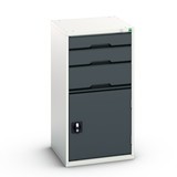 bott verso drawer cabinet with hinged door, with 3 drawers and shelf