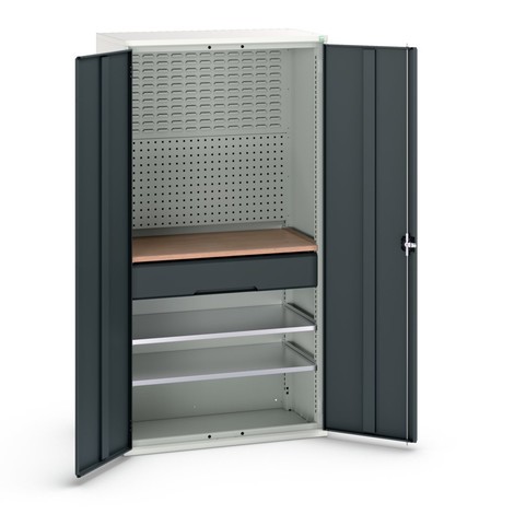bott verso hinged door cabinet with 1 drawer, with 2 shelves and rear panel