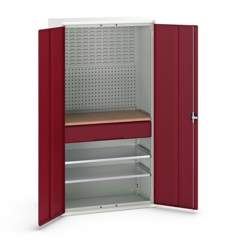 bott verso hinged door cabinet with 1 drawer, with 2 shelves and rear panel