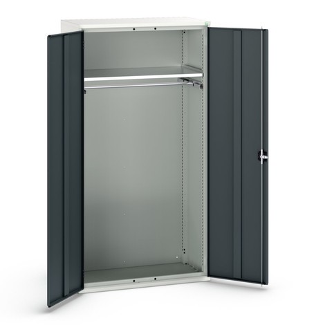 bott verso hinged door cabinet, with 1 shelf and 1 clothes rail