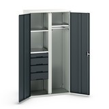 bott verso hinged door cabinet with 4 drawers, with 3 shelves and 1 clothes rail
