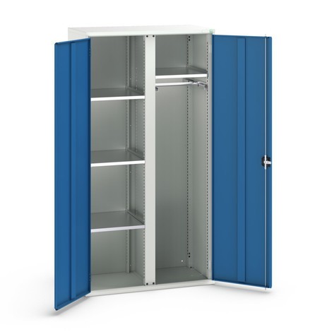 bott verso hinged door cabinet, with 4 shelves and 1 clothes rail