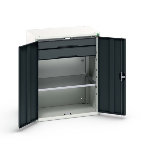 bott verso hinged door cabinet with drawers, with 1 shelf and 2 drawers