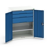 bott verso hinged door cabinet with drawers, with 1 shelf and 3 drawers
