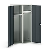 bott verso hinged door cabinet with drawers, with 2 shelves and 2 clothes rails