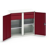 bott verso hinged door cabinet with drawers, with 2 shelves and 4 drawers