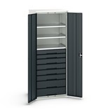 bott verso hinged door cabinet with drawers, with 3 shelves and 8 drawers
