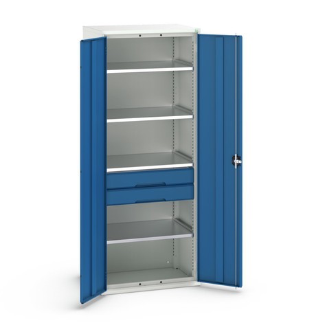 bott verso hinged door cabinet with drawers, with 4 shelves and 2 drawers