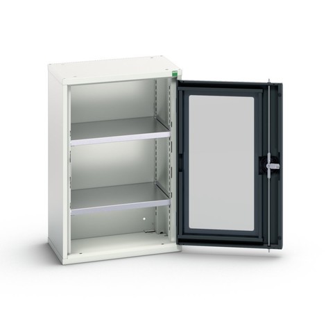 bott verso hinged door cabinet with see-through panel, with 2 shelves