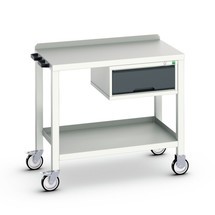 bott verso mobile attachment table with 1 drawer and steel top